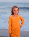 Young girl at beach Royalty Free Stock Photo