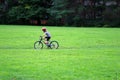 Young girl bike ride Royalty Free Stock Photo