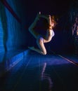 Young girl in bikini posing underwater Royalty Free Stock Photo