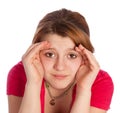 Young girl with blinders Royalty Free Stock Photo