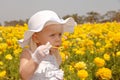 Young Girl Blowing Bubbles Royalty Free Stock Photo