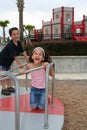 Young Girl and boy on Playground Royalty Free Stock Photo