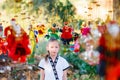 Young girl with burmese string puppets Royalty Free Stock Photo