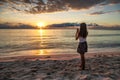 Capture Vacation Memories of Beautiful Golden Sunrise by the Beach