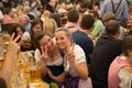 Young girl celebrates Oktoberfest Royalty Free Stock Photo