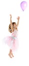 Young girl celebrates in studio Royalty Free Stock Photo