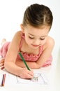 Young Girl Coloring