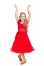 Young girl dances Royalty Free Stock Photo