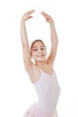 Young girl dancing classical ballet