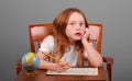 Young Girl Doing School Work Royalty Free Stock Photo