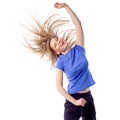 Young girl doing zumba fitness Royalty Free Stock Photo