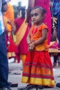 Young girl dress up during Thaipusam in Batu Caves