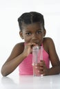 Young Girl Drinking Mocktail Royalty Free Stock Photo