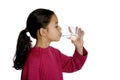 Young girl drinking water Royalty Free Stock Photo