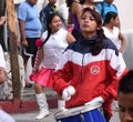 Young girl drummer