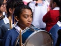 Young girl drummer