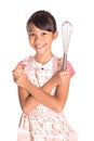 Young Girl With Egg Beater I Royalty Free Stock Photo