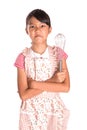 Young Girl With Egg Beater III Royalty Free Stock Photo