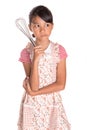 Young Girl With Egg Beater V Royalty Free Stock Photo