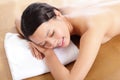 Young girl enjoy having a massage Royalty Free Stock Photo