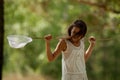 Young girl Entomologist Royalty Free Stock Photo