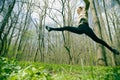 Young girl exercising