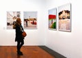 Young girl at the exhibition