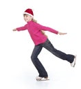 Young girl figure skating..