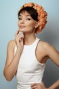 Young girl in flower crown Royalty Free Stock Photo