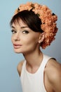 Young girl in flower crown Royalty Free Stock Photo