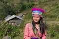 Young girl of the flower Hmong indigenous . Sapa. Vietnam