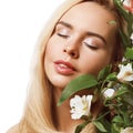 Young girl with flowers in her hair