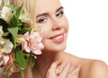 Young girl with flowers in her hair