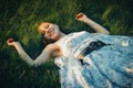 Young girl on the grass