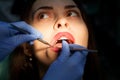 Young girl having dental check up Royalty Free Stock Photo