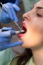 Young girl having dental check up Royalty Free Stock Photo