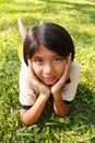 Young girl having a good time in the park Royalty Free Stock Photo