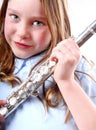 Young girl holding flute Royalty Free Stock Photo