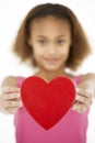 Young Girl Holding Heart Royalty Free Stock Photo