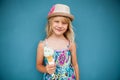 Young girl holding ice cream cone Royalty Free Stock Photo