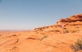 Young girl at the Horse shoe bend in the USA. Royalty Free Stock Photo