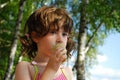 Young girl with ice-cream