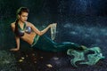 Young girl at the image of mermaid Royalty Free Stock Photo