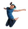 Young Girl Jumping Royalty Free Stock Photo