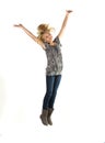 Young girl jumping