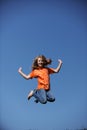 Young Girl Jumping Royalty Free Stock Photo