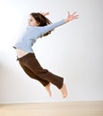 Young girl jumping Royalty Free Stock Photo