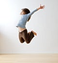 Young girl jumping Royalty Free Stock Photo