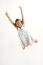 Young girl jumping for joy Royalty Free Stock Photo