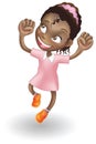 Young girl jumping for joy Royalty Free Stock Photo